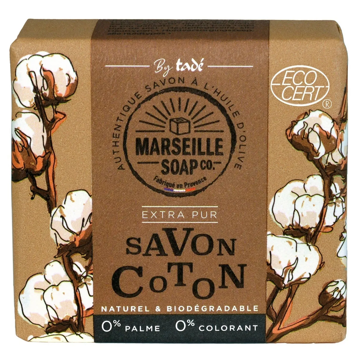 TADÉ PAYS DU LEVANT Cotton Flower Marseille Soap with Olive Oil | 100g French Soaps UK