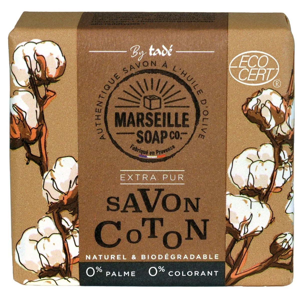 TADÉ PAYS DU LEVANT Cotton Flower Marseille Soap with Olive Oil | 100g French Soaps UK