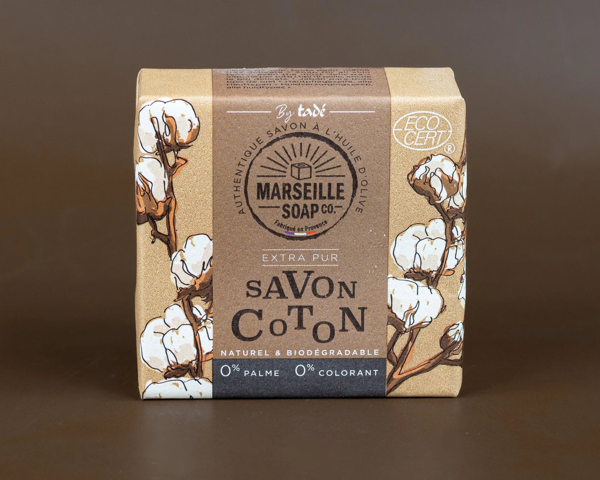 TADÉ PAYS DU LEVANT Cotton Flower Marseille Soap with Olive Oil | 100g French Soaps UK