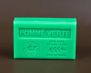 LA MAISON DU SAVON DE MARSEILLE Crisp Apple French Soap with organic Shea Butter 125g French Soaps UK