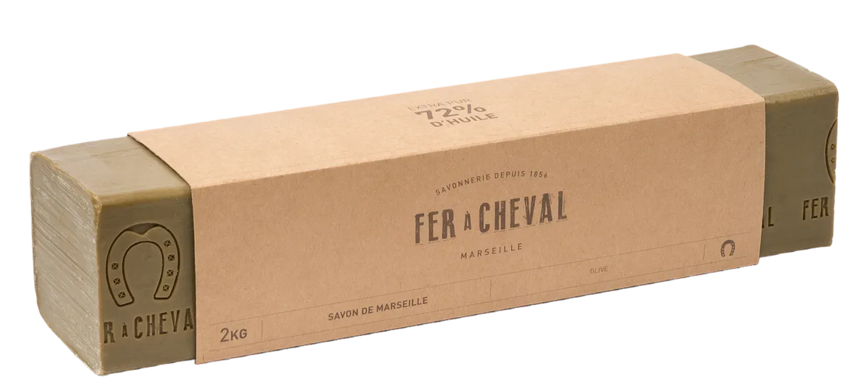 FER A CHEVAL Pure Olive Savon de Marseille Bar | 2kg French Soaps UK