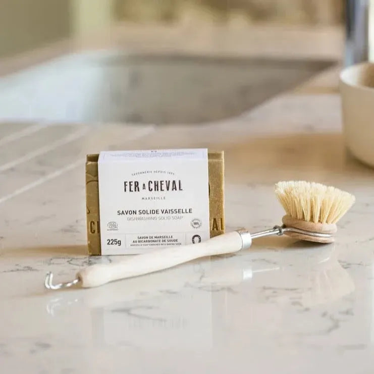 FER A CHEVAL Dishwashing Marseille Soap Bar with Baking Soda | 225g French Soaps UK