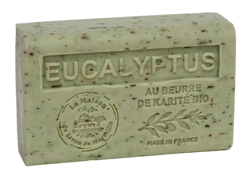 LA MAISON DU SAVON DE MARSEILLE Eucalyptus, French Soap with Organic Shea Butter, 125g French Soaps UK