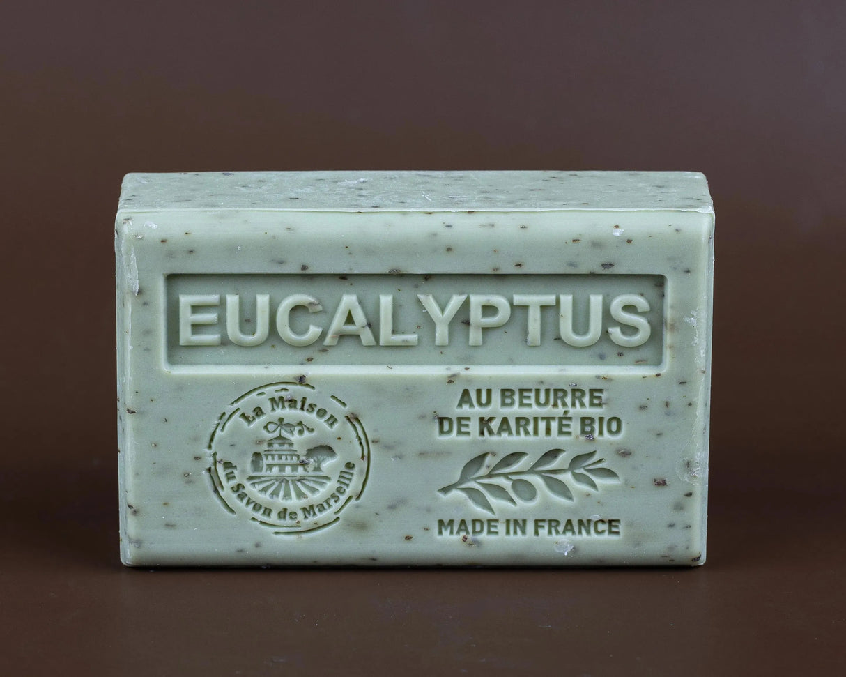 LA MAISON DU SAVON DE MARSEILLE Eucalyptus, French Soap with Organic Shea Butter, 125g French Soaps UK
