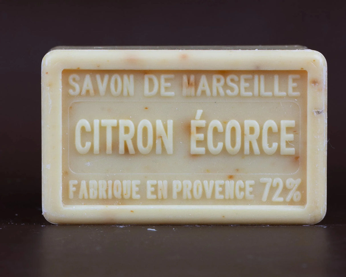 BLEU JAUNE Exfoliating Lemon (Citron Écorce), Marseille Soap with Shea Butter, 100g French Soaps UK