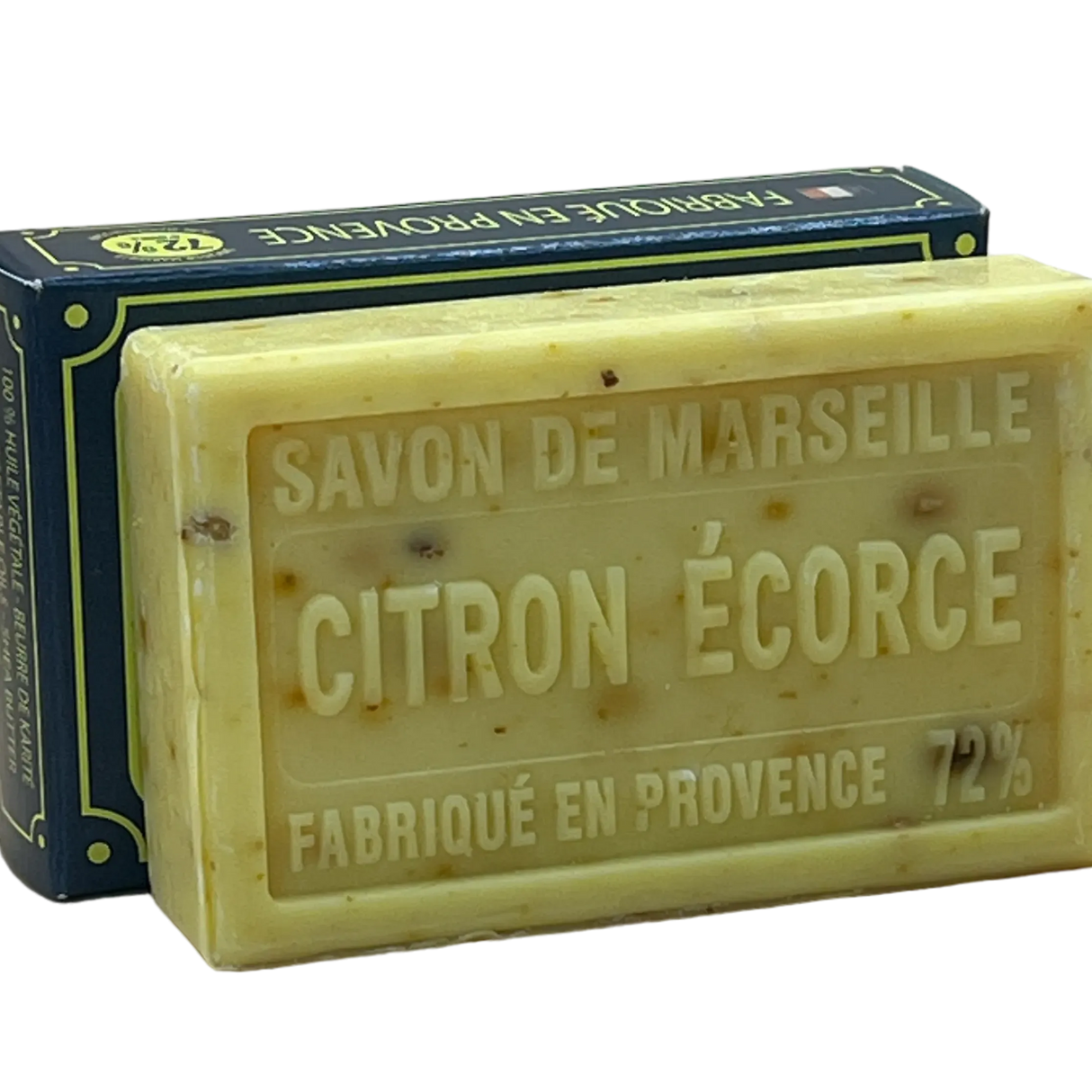 BLEU JAUNE Exfoliating Lemon (Citron Écorce), Marseille Soap with Shea Butter, 100g French Soaps UK