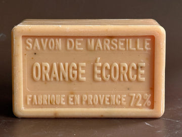 BLEU JAUNE Exfoliating Orange (Orange Écorce), Marseille Bath & Shower Bar, 250g French Soaps UK
