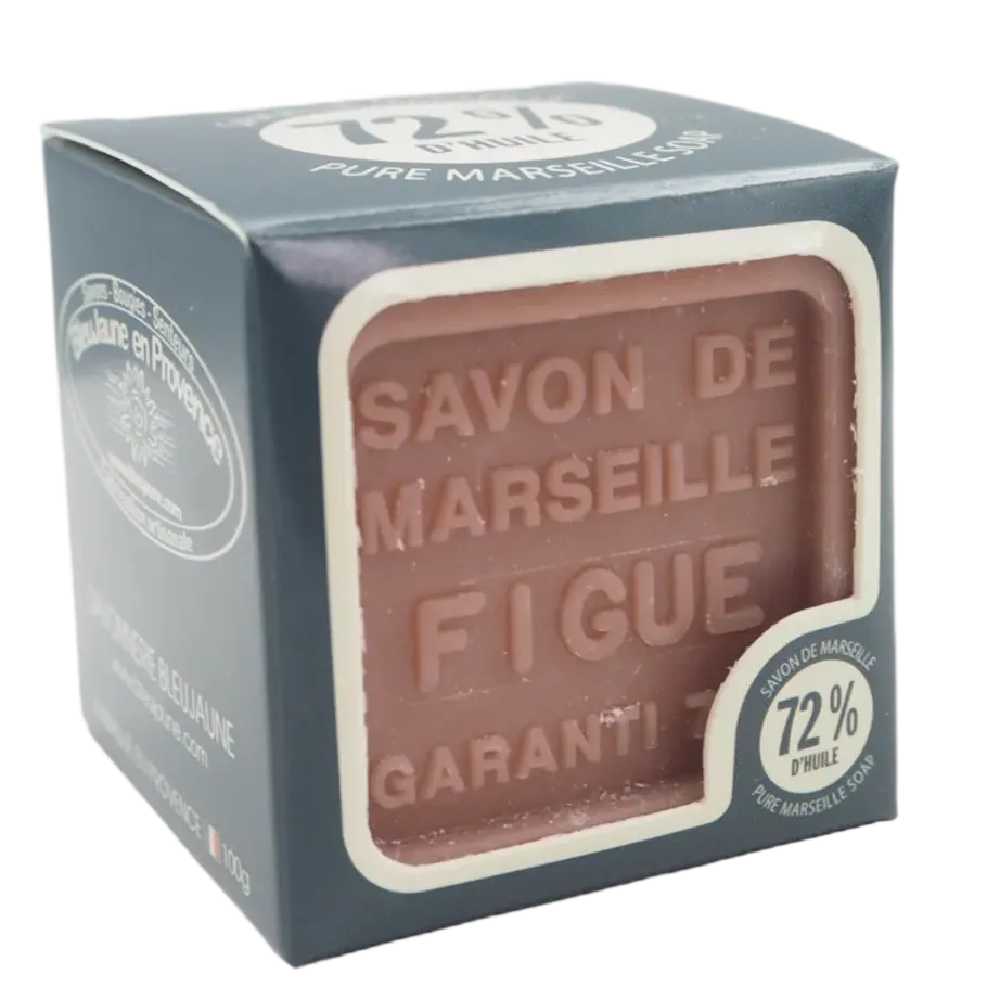 BLEU JAUNE Fig, Shea Butter Marseille Cube | 100g French Soaps UK