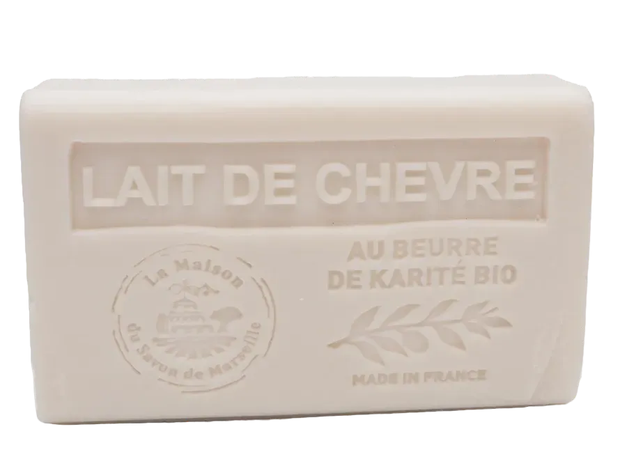 LA MAISON DU SAVON DE MARSEILLE Goats Milk French Soap with organic Shea Butter 125g French Soaps UK