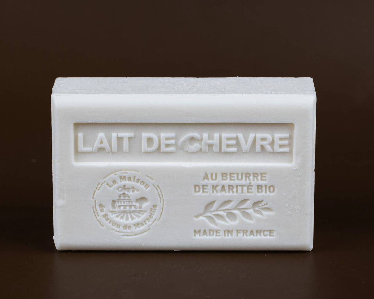 LA MAISON DU SAVON DE MARSEILLE Goats Milk French Soap with organic Shea Butter 125g French Soaps UK