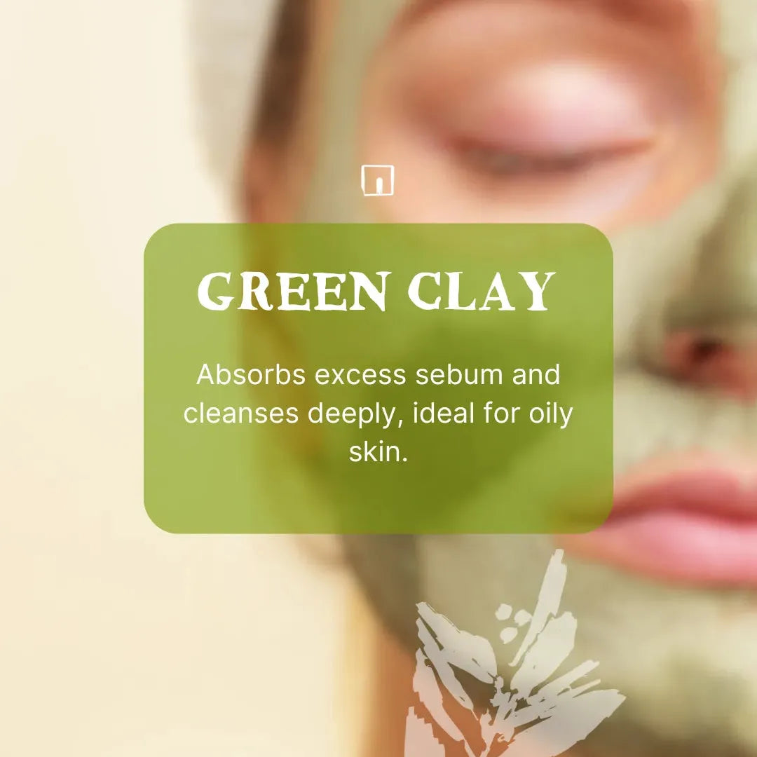 TADÉ PAYS DU LEVANT Green Clay Powder, for Oily or Acne Prone Skin on Face & Body | 200g French Soaps UK