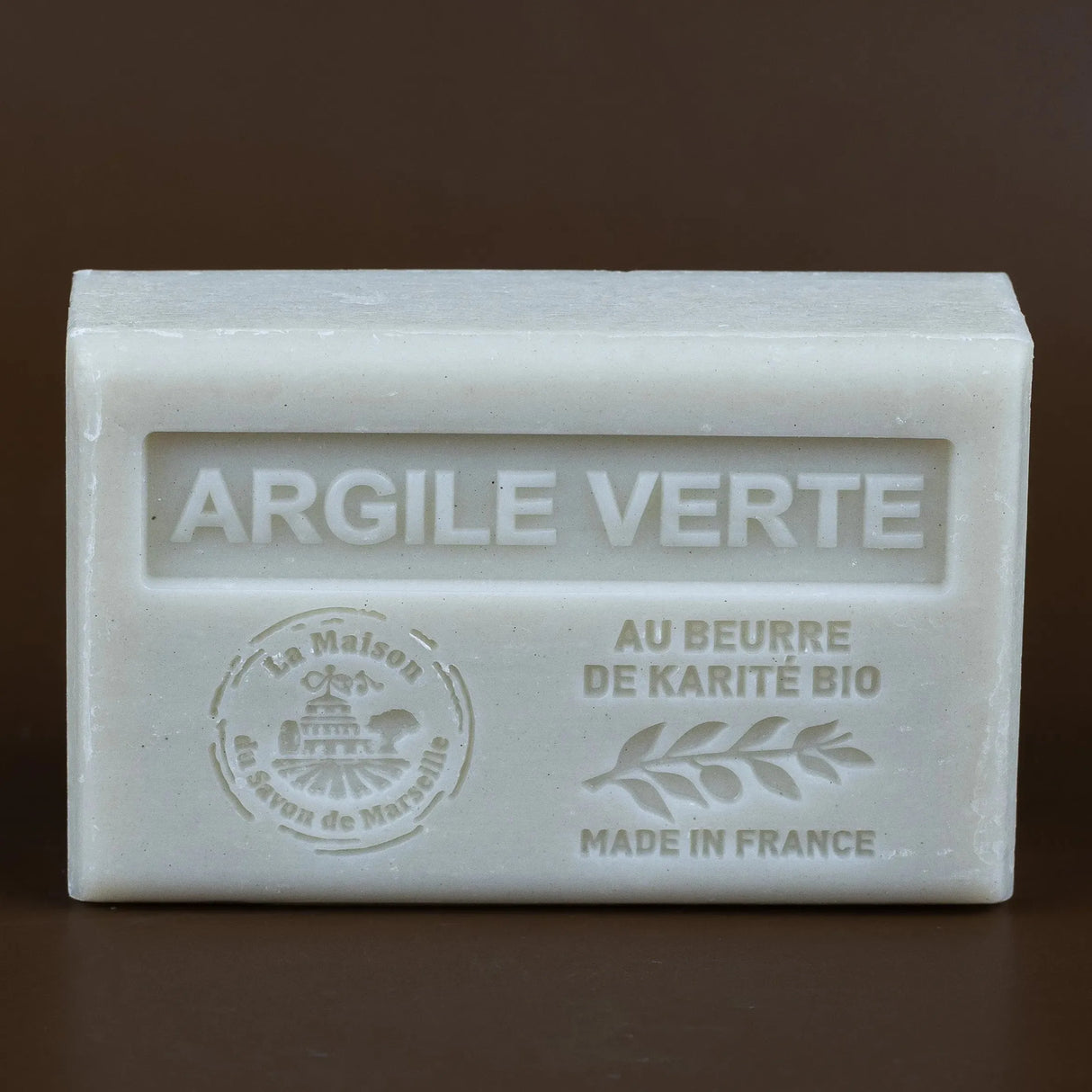 LA MAISON DU SAVON DE MARSEILLE Green Glay, French Soap with Organic Shea Butter, 125g French Soaps UK