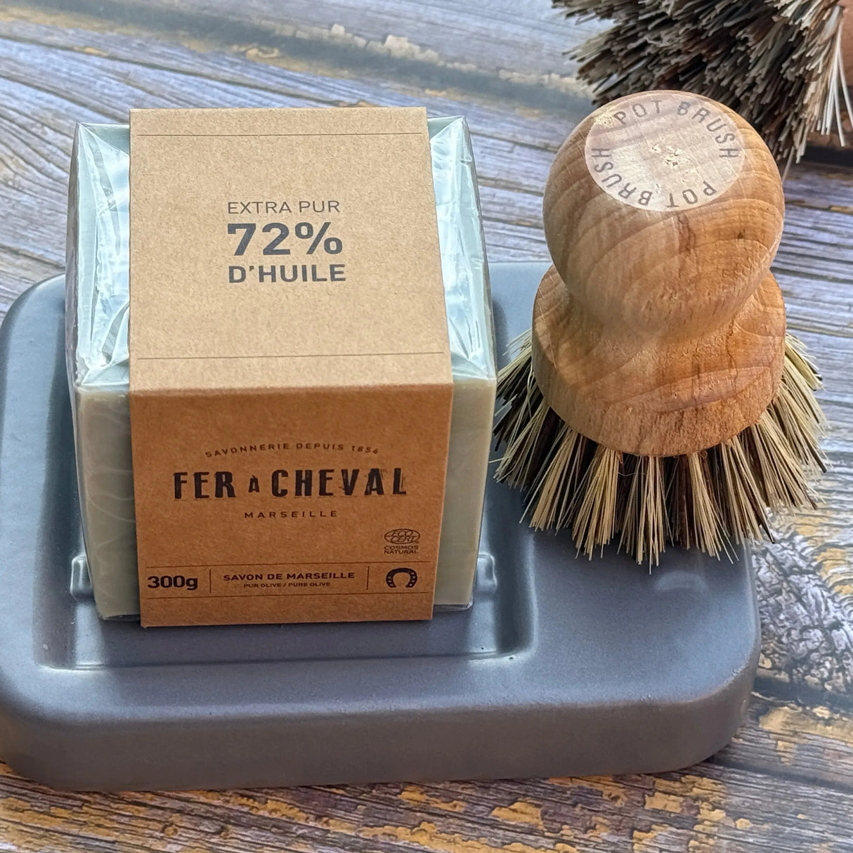 Bastide & Olivier Grey Ceramic Soap Dish for Marseille Soap Cubes French Soaps UK