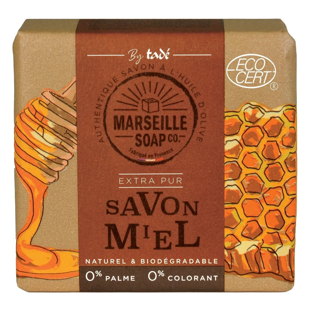 TADÉ PAYS DU LEVANT Honey Marseille Soap with Olive Oil | 100g French Soaps UK