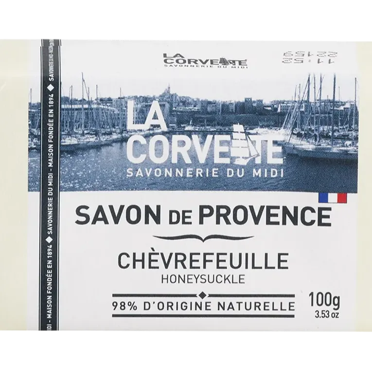 LA CORVETTE Honeysuckle, Savon de Provence, 100g French Soaps UK
