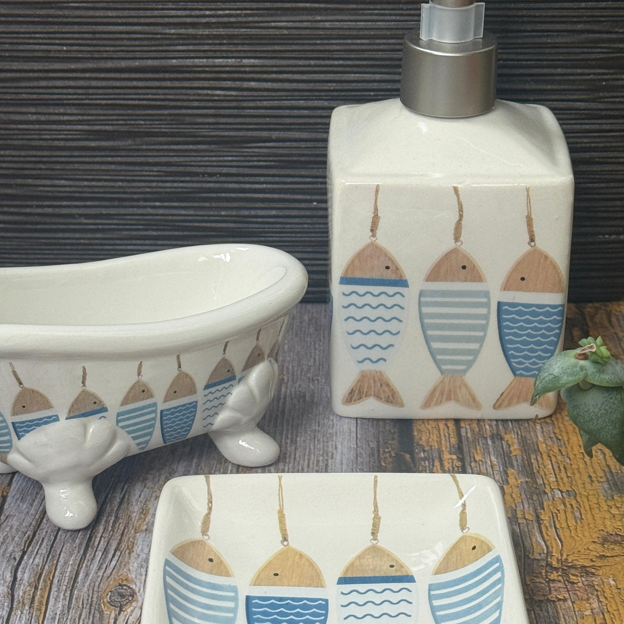 'Fishes' - Ceramic Soap Dispenser