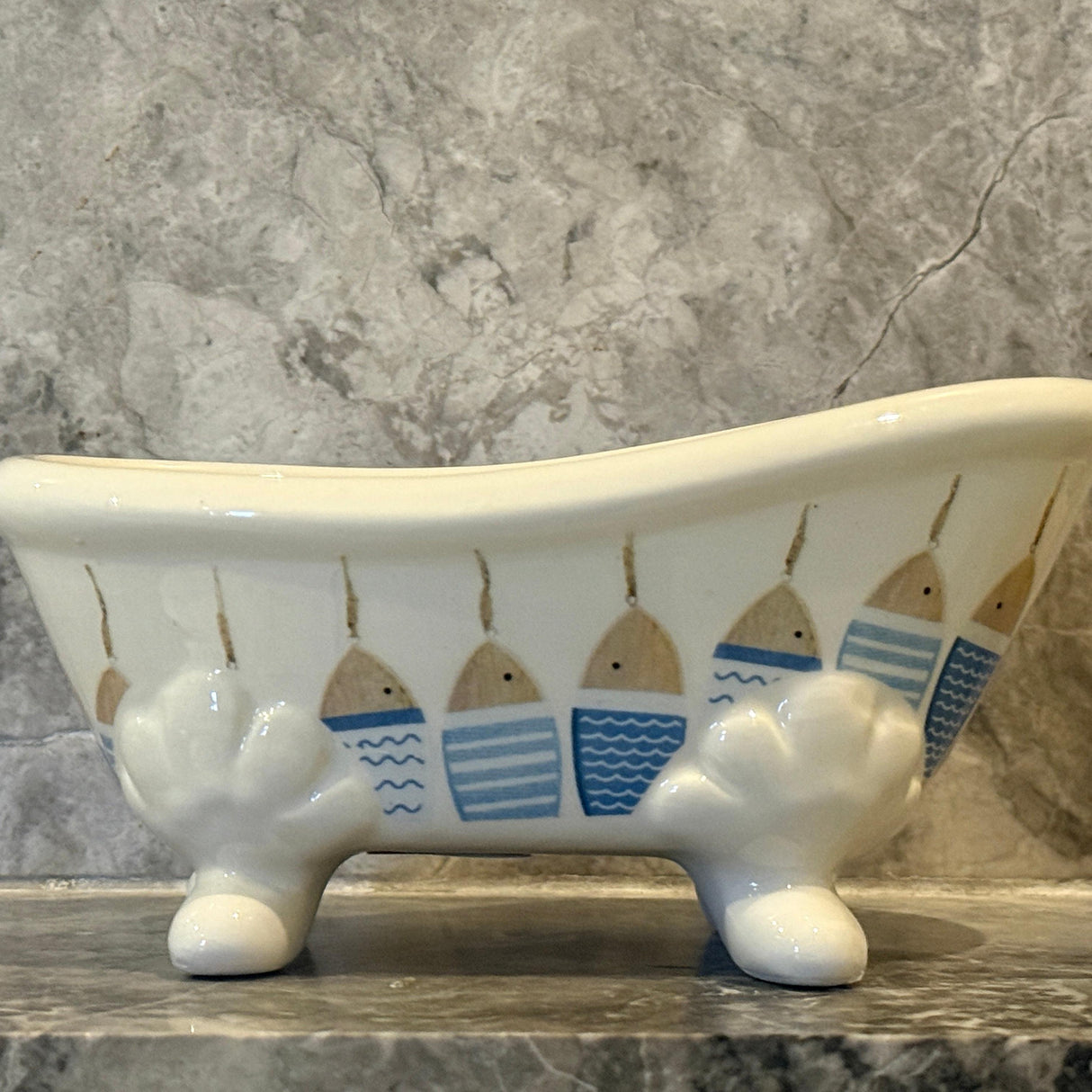 'Fishes' - Ceramic Bathtub Soap Dish
