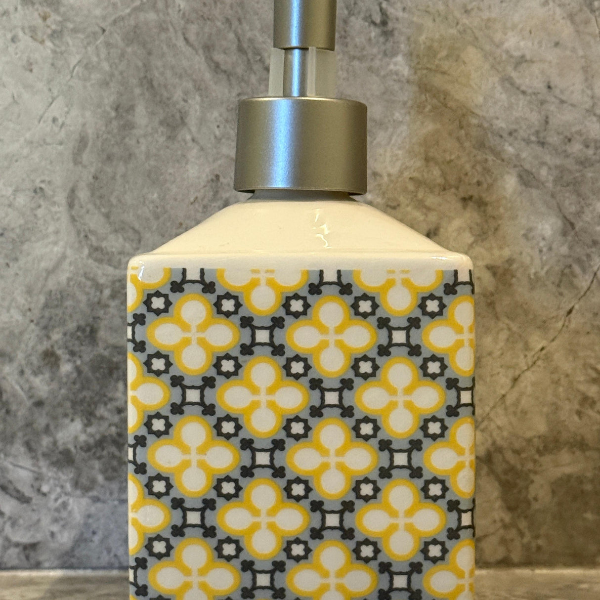 Blue & Yellow Mosaic - Ceramic Soap Dispenser