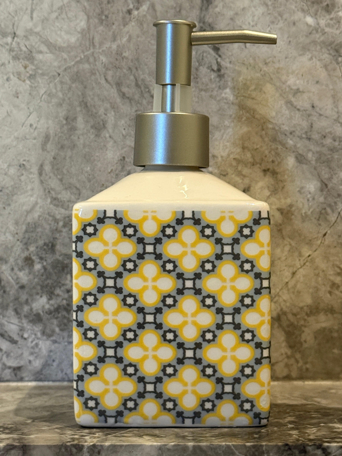 Blue & Yellow Mosaic - Ceramic Soap Dispenser
