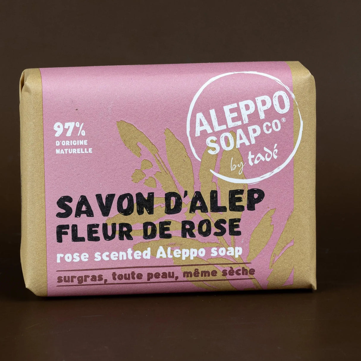 TADÉ PAYS DU LEVANT Ispahan Rose Flower Fragranced Aleppo Soap, for Dry and Intolerant Skin | 100g French Soaps UK