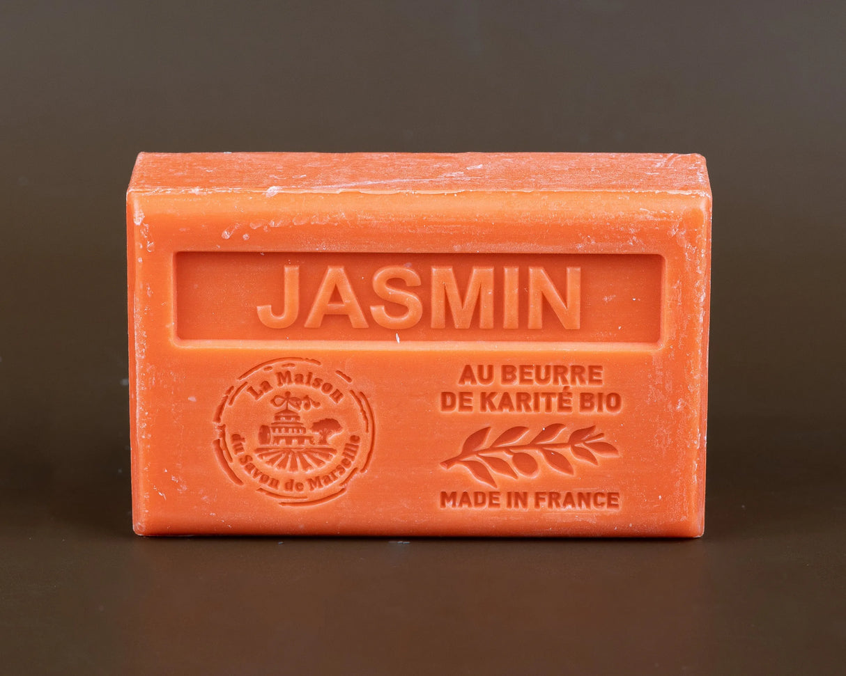 LA MAISON DU SAVON DE MARSEILLE Jasmin French Soap with Organic Shea Butter, 125g French Soaps UK