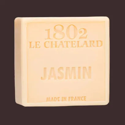 LE CHATELARD 1802 Jasmin Marseille Soap, 72% Coconut, Olive and Almond Oil, 100g | PALM FREE French Soaps UK
