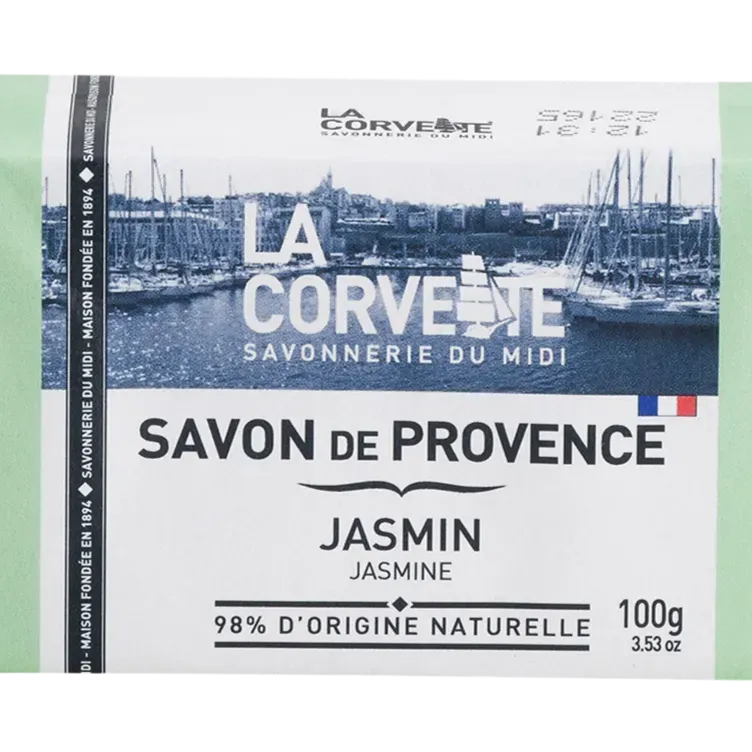 LA CORVETTE Jasmin, Savon de Provence, 100g French Soaps UK
