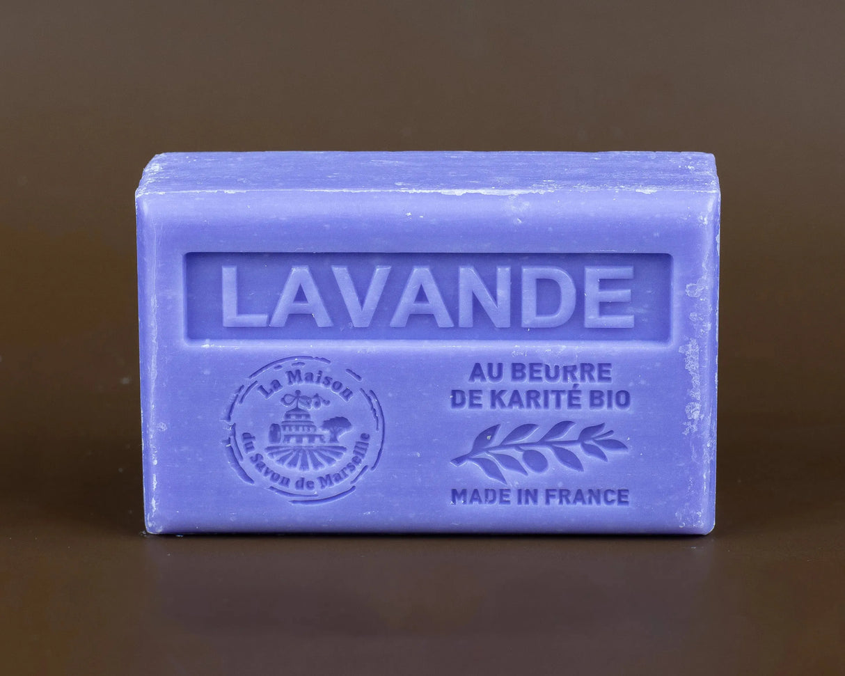 LA MAISON DU SAVON DE MARSEILLE Lavender French Soap with Organic Shea Butter, 125g French Soaps UK