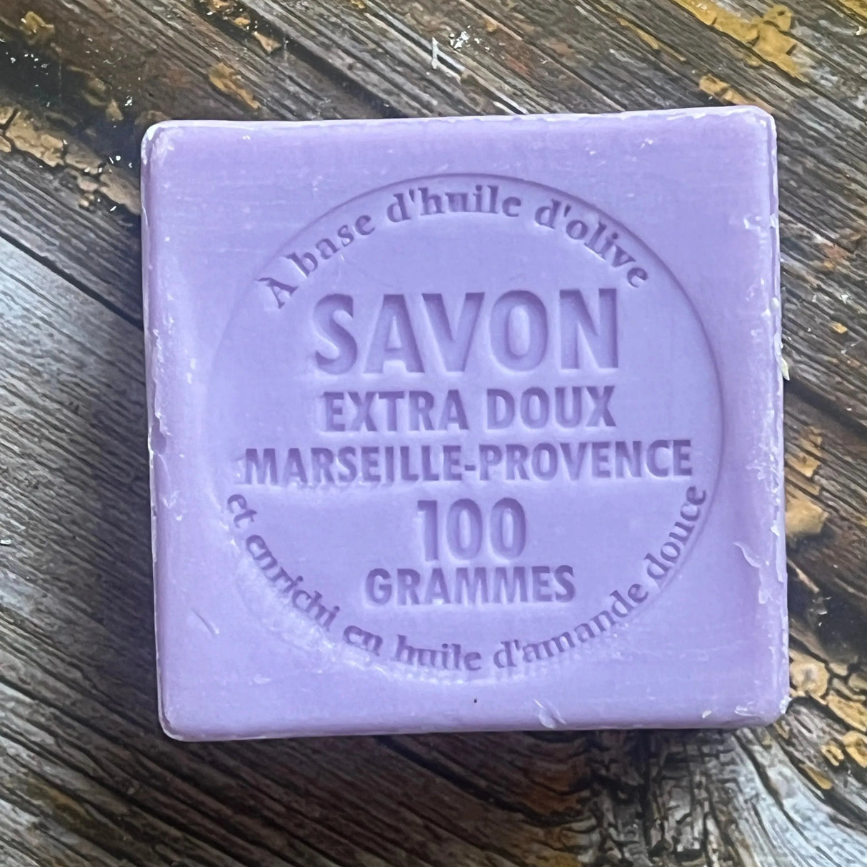 LE CHATELARD 1802 Lavender Marseille Soap, 72% Coconut, Olive and Almond Oil, 100g | PALM FREE French Soaps UK