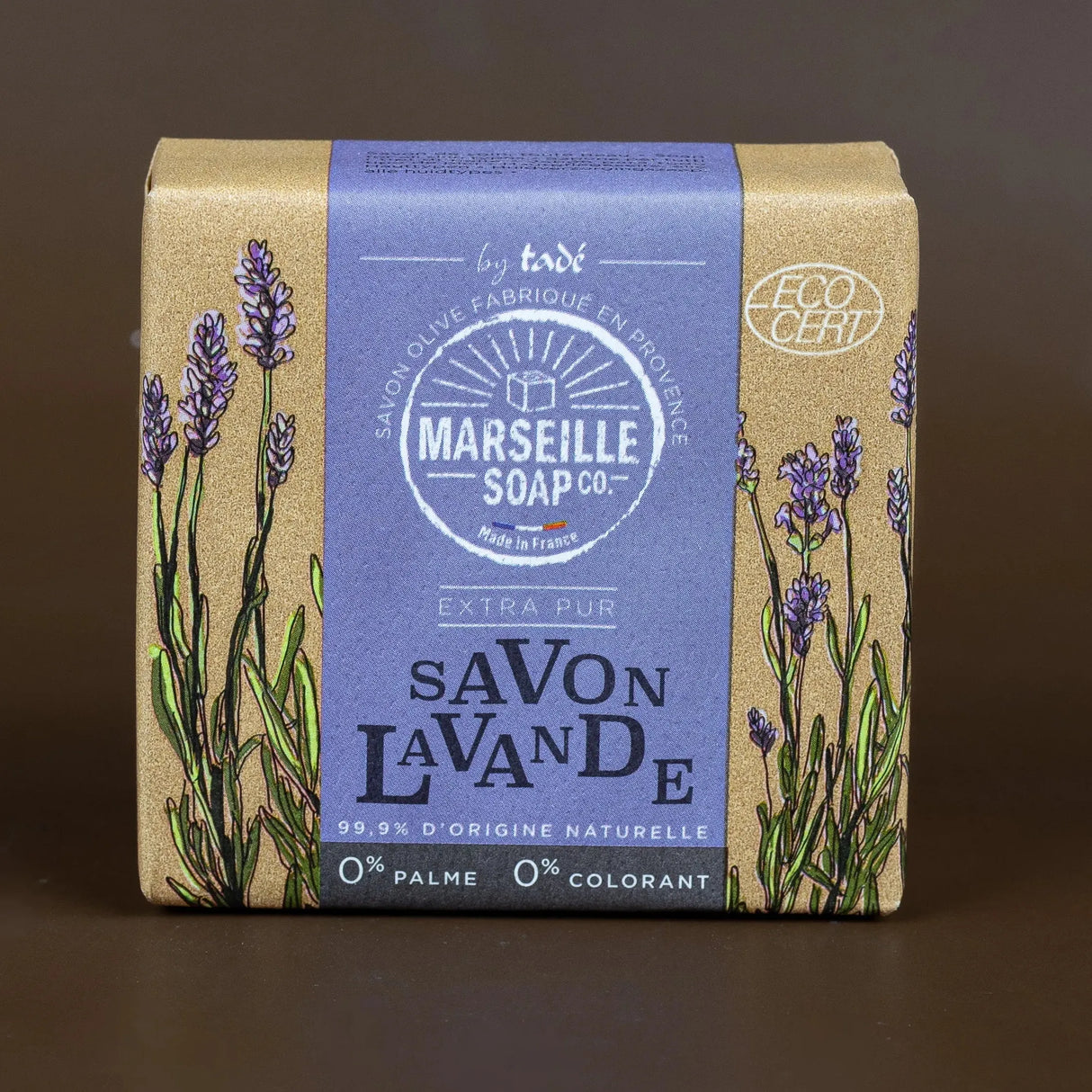 TADÉ PAYS DU LEVANT Lavender Marseille Soap with Olive Oil | 100g French Soaps UK