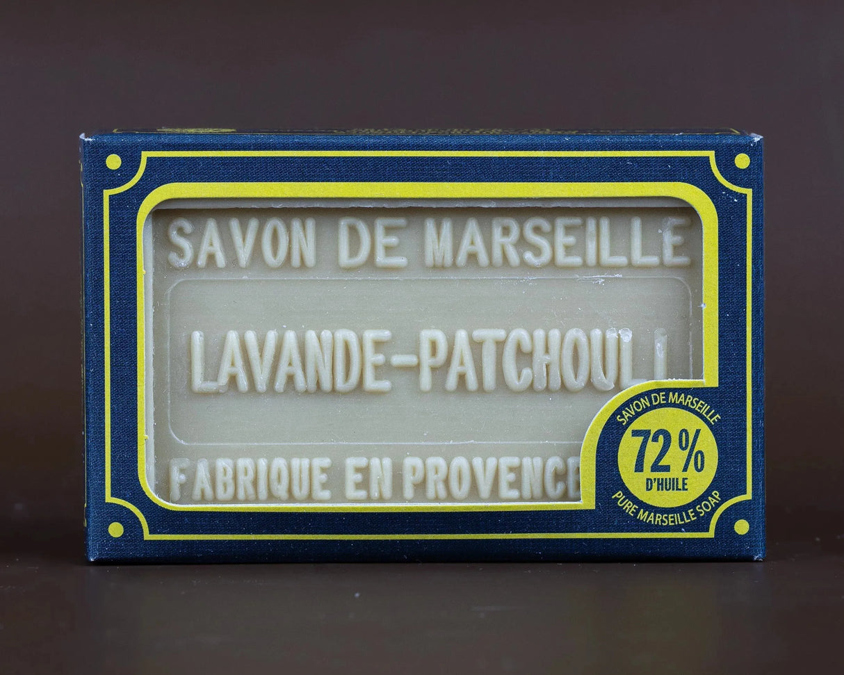 BLEU JAUNE Lavender & Patchouli, Marseille Soap with Shea Butter | 100g French Soaps UK