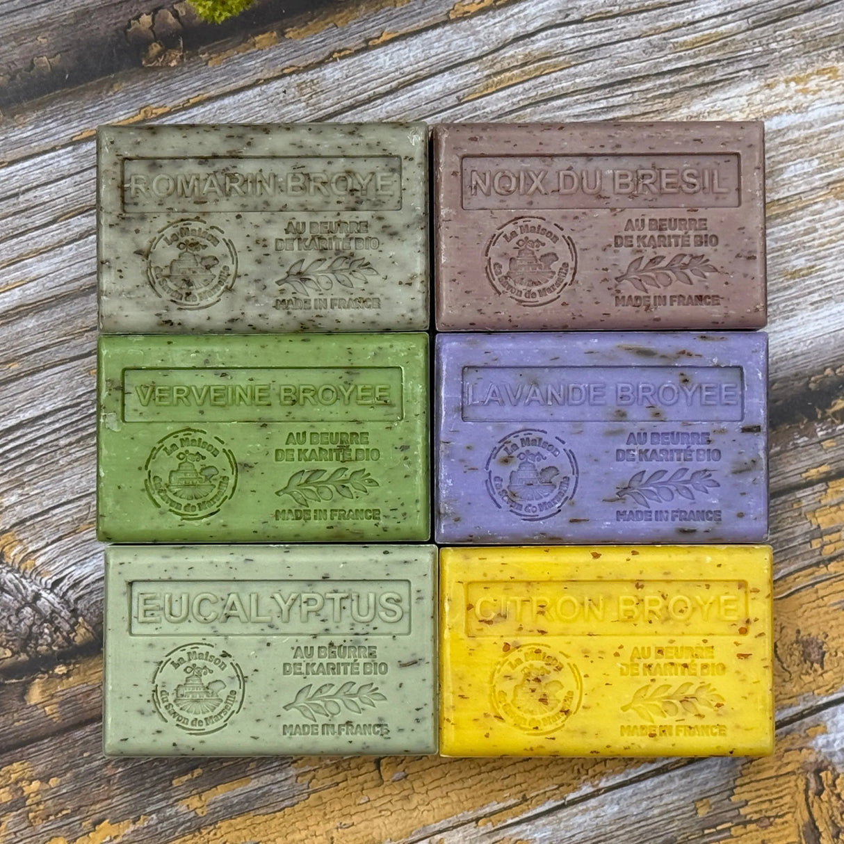 La Maison du Savon de Marseille Le Mistral, Exfoliating, 6 x 125g Soap Bars | Unwrapped French Soaps UK