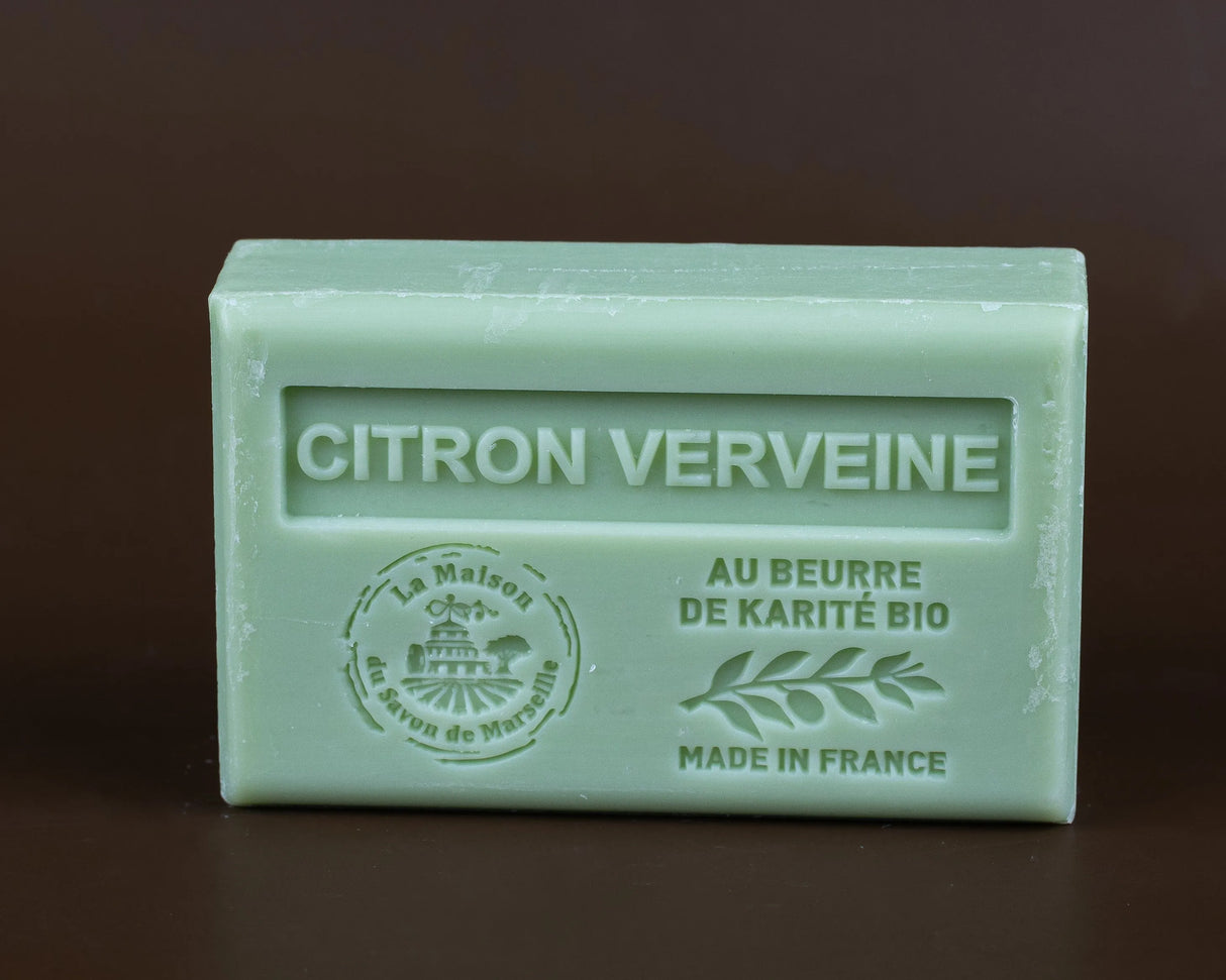 LA MAISON DU SAVON DE MARSEILLE Lemon Verbena French Soap with organic Shea Butter 125g French Soaps UK