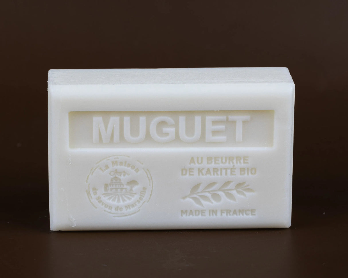 LA MAISON DU SAVON DE MARSEILLE Lily of the Valley (Muguet) French Soap with Organic Shea Butter, 125g French Soaps UK