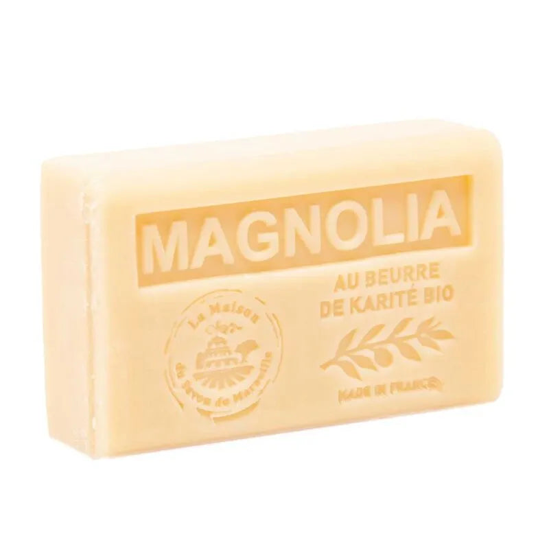 LA MAISON DU SAVON DE MARSEILLE Magnolia French Soap with Organic Shea Butter, 125g French Soaps UK