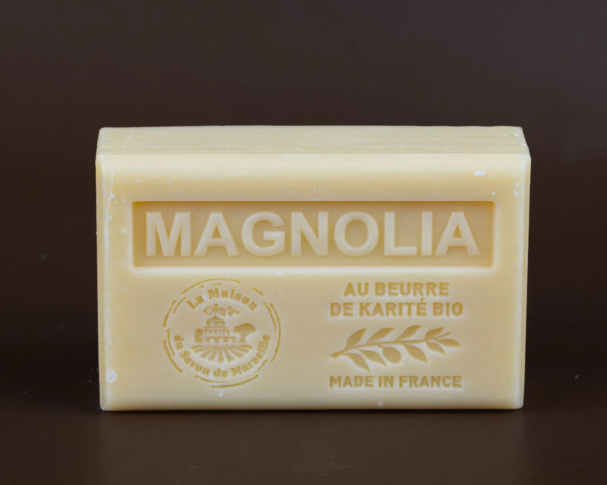 LA MAISON DU SAVON DE MARSEILLE Magnolia French Soap with Organic Shea Butter, 125g French Soaps UK