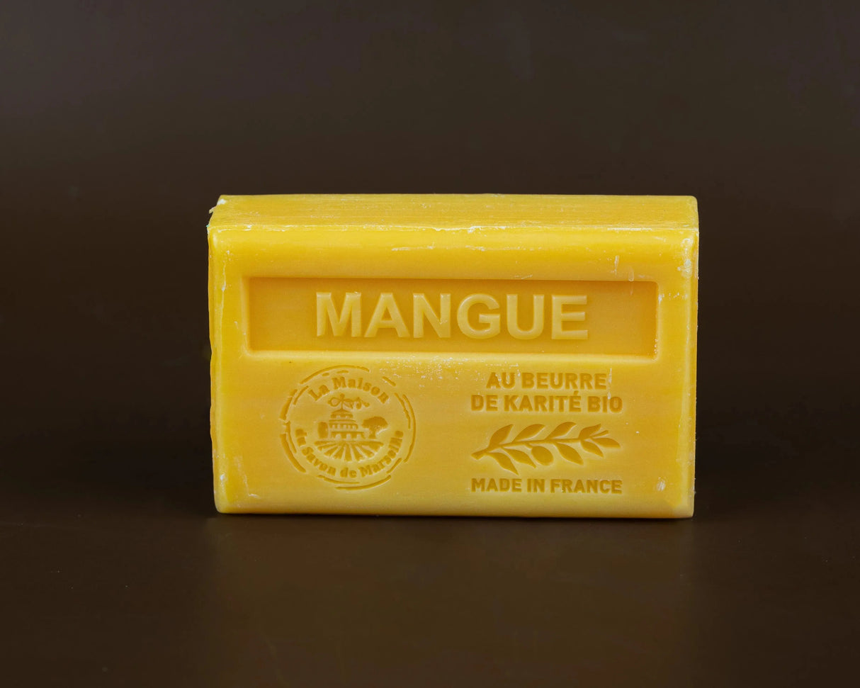 LA MAISON DU SAVON DE MARSEILLE Mango French Soap with Organic Shea Butter, 125g French Soaps UK