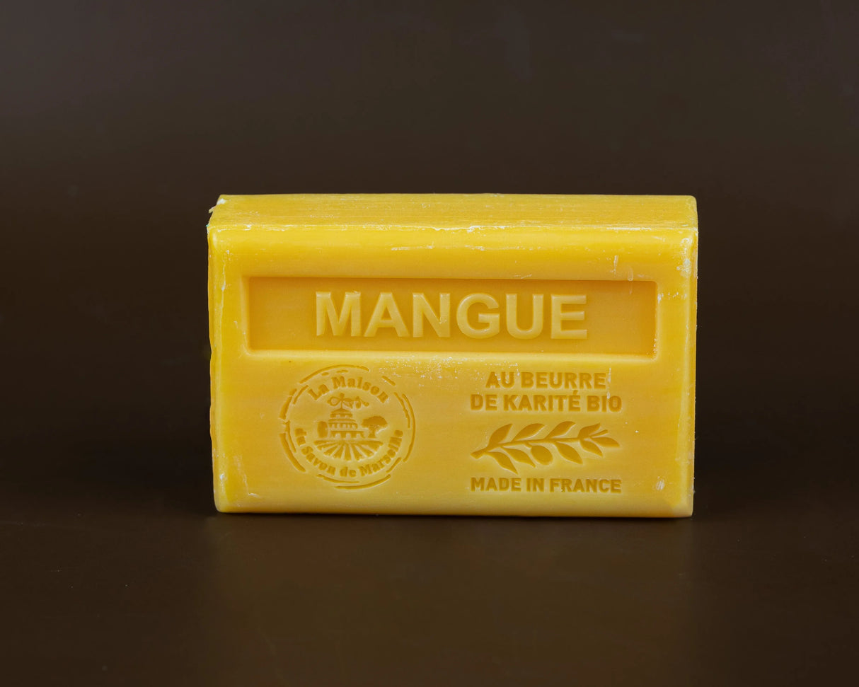 LA MAISON DU SAVON DE MARSEILLE Mango French Soap with Organic Shea Butter, 125g French Soaps UK