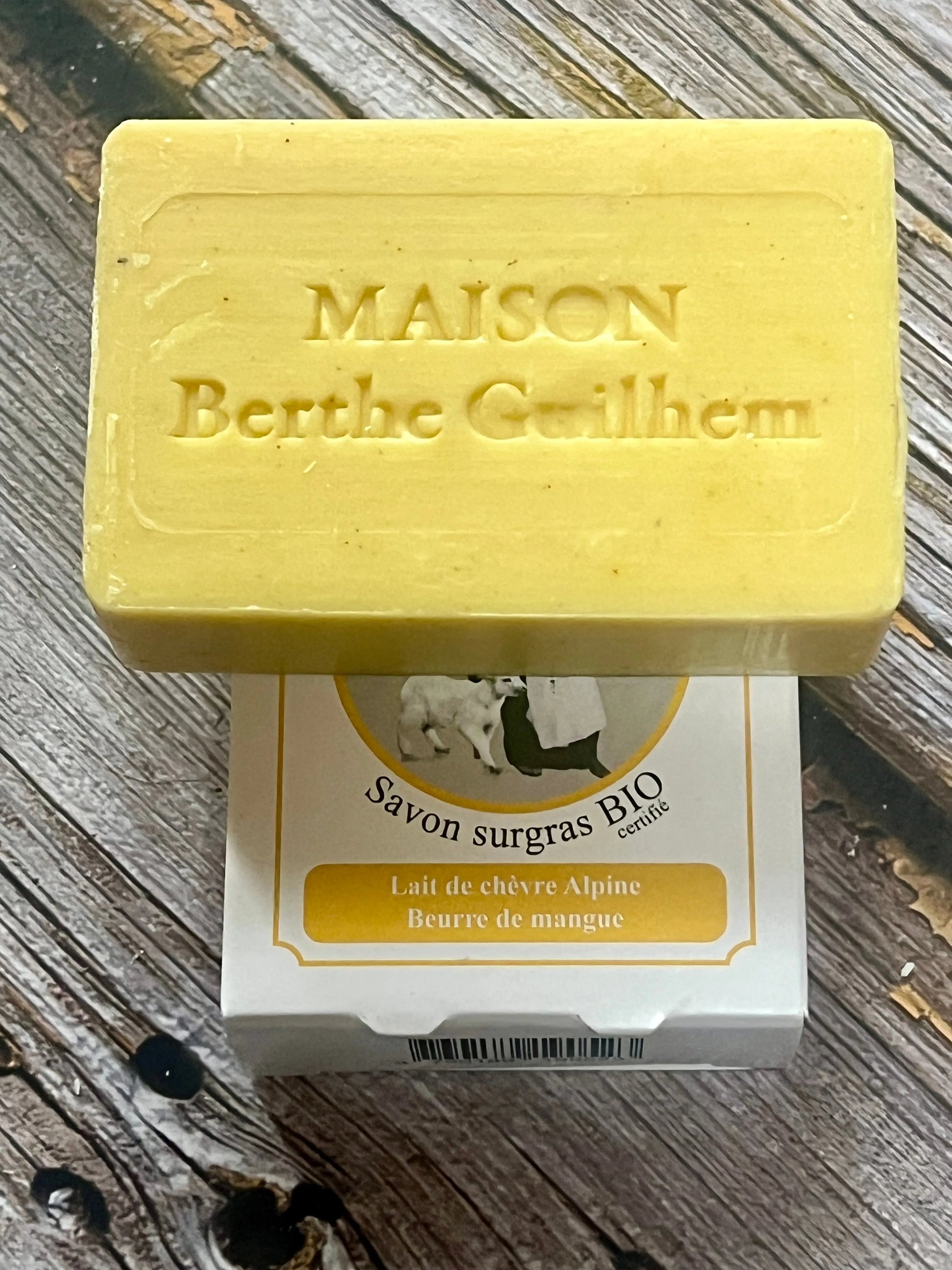 MAISON BERTHE GUILHEM Mango Seed Butter | Organic Alpine Goat's Milk | 100g French Soaps UK