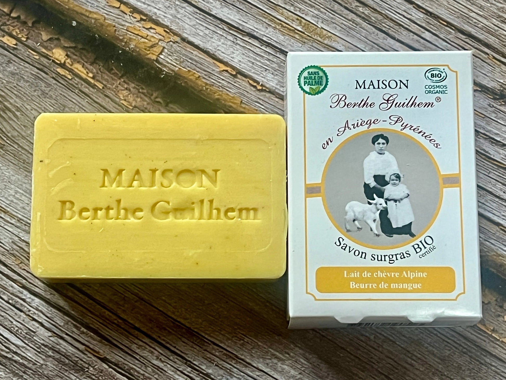 MAISON BERTHE GUILHEM Mango Seed Butter | Organic Alpine Goat's Milk | 100g French Soaps UK