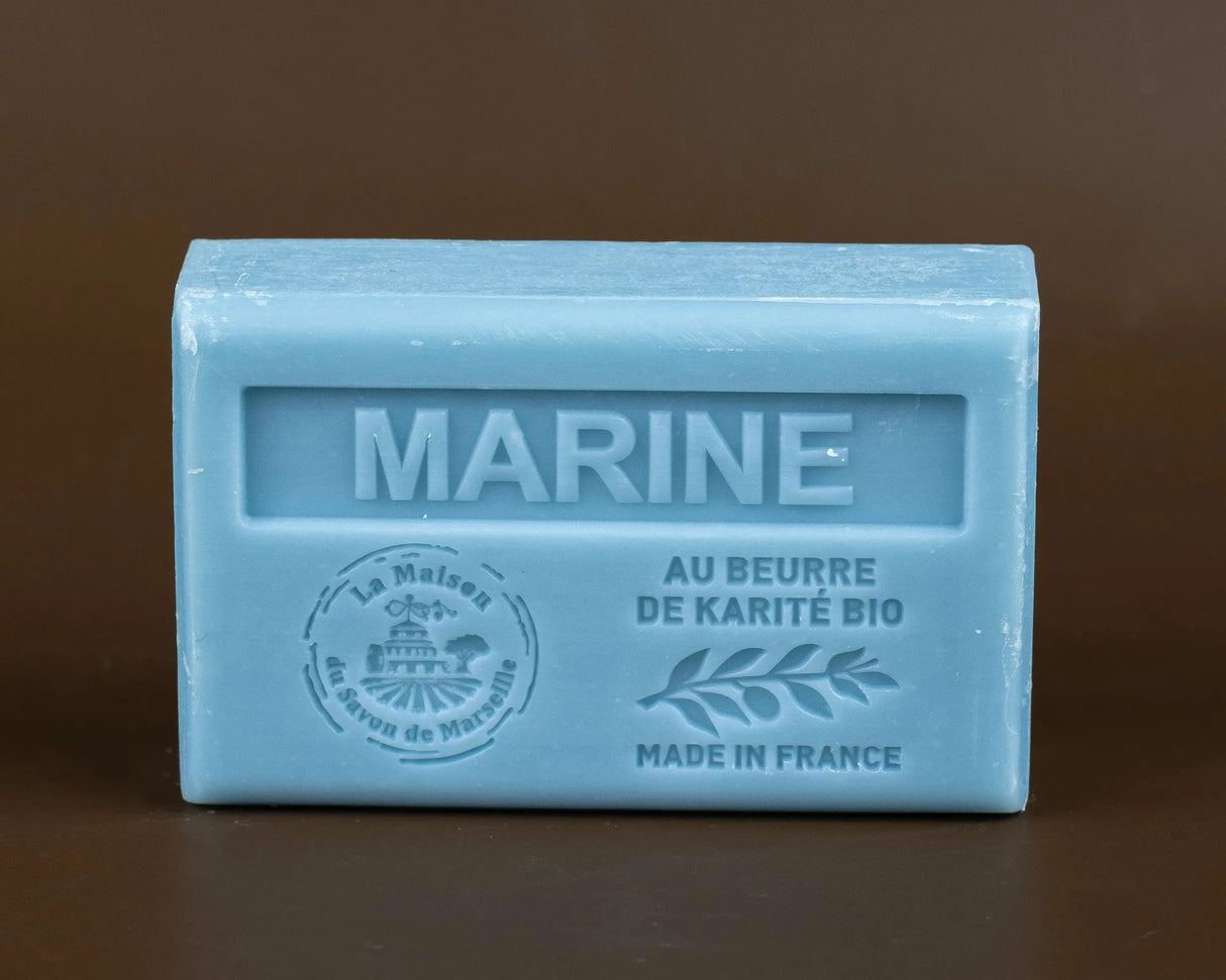 LA MAISON DU SAVON DE MARSEILLE Marine French Soap with Organic Shea Butter, 125g French Soaps UK