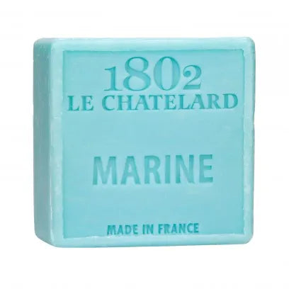 LE CHATELARD 1802 Marine Marseille Soap, 72% Coconut, Olive and Almond Oil, 100g | PALM FREE French Soaps UK