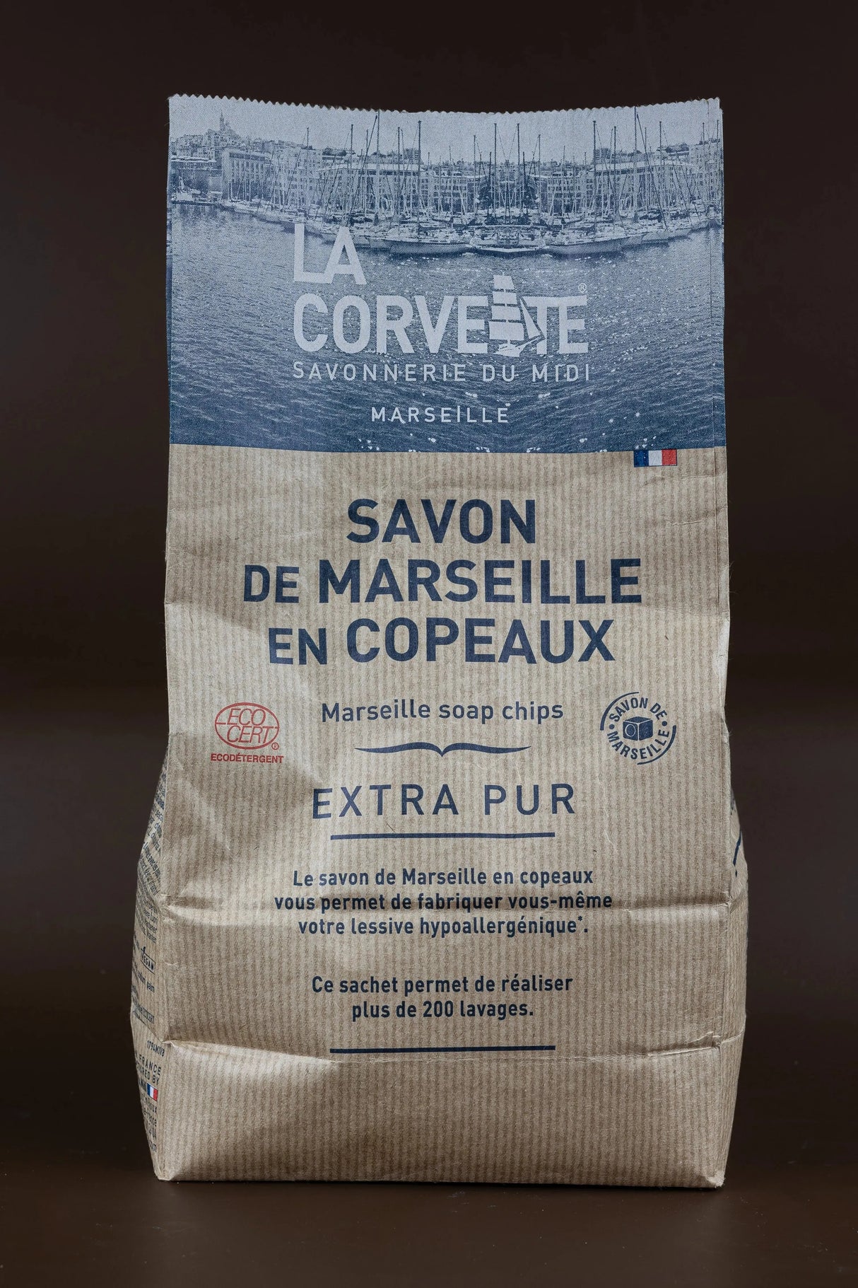 LA CORVETTE Marseille Soap Flakes for Laundry, Natural | 750g French Soaps UK