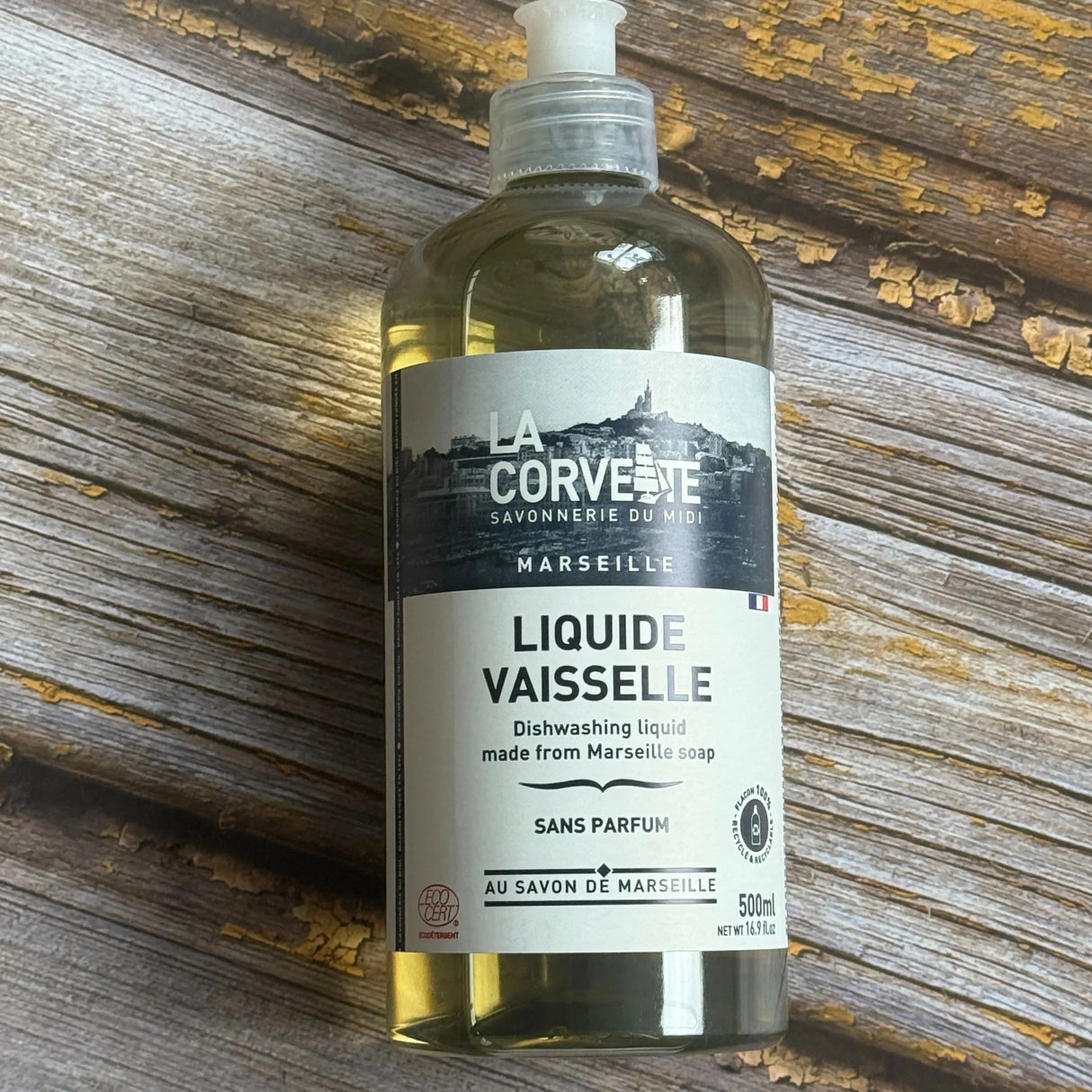 Marseille Washing Up Liquid - Fragrance Free | 500ml-LA CORVETTE-FrenchSoaps