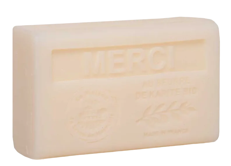 LA MAISON DU SAVON DE MARSEILLE Merci, French Soap with organic Shea Butter 125g French Soaps UK