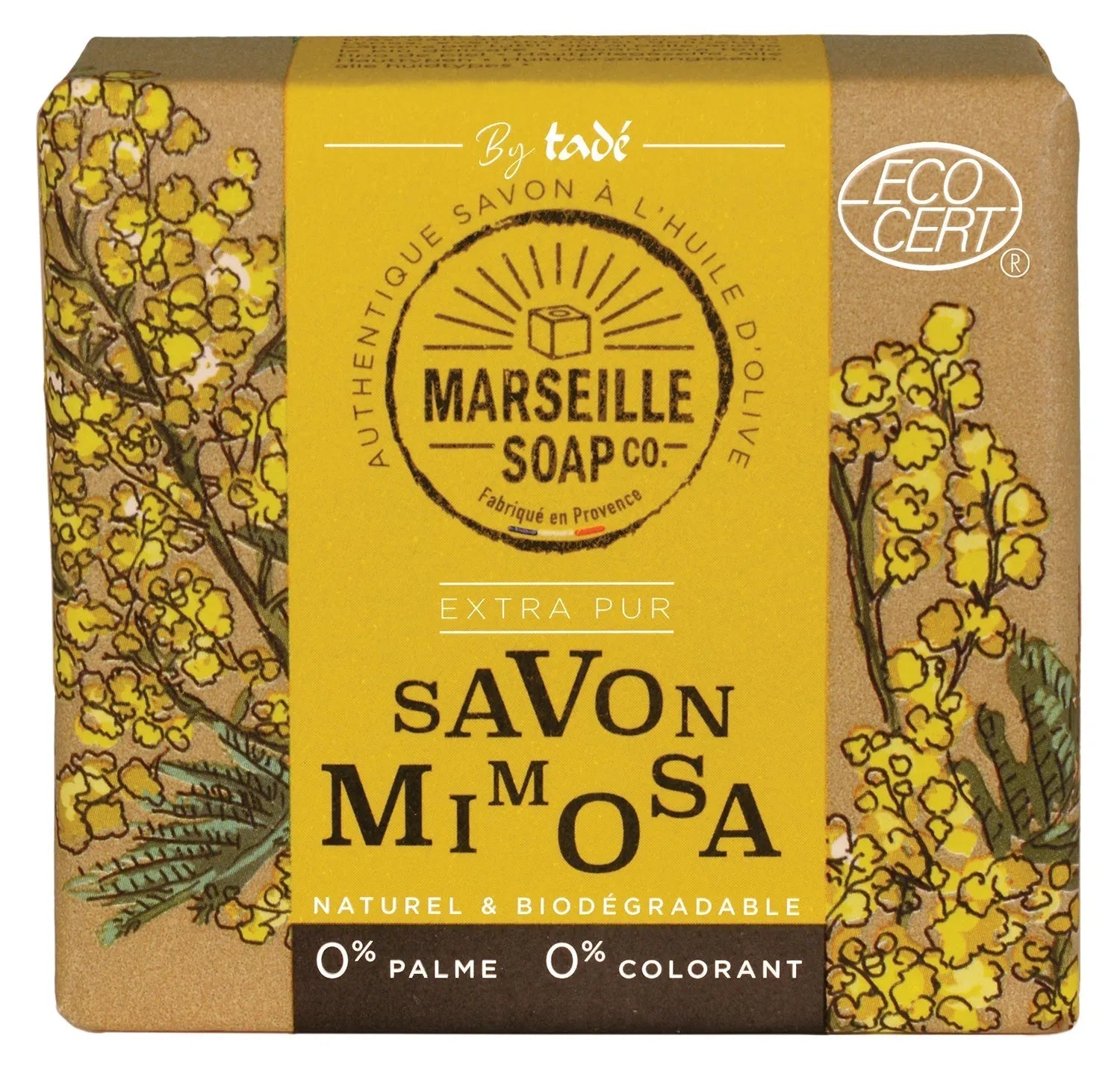 TADÉ PAYS DU LEVANT Mimosa Marseille Soap with Olive Oil | 100g French Soaps UK