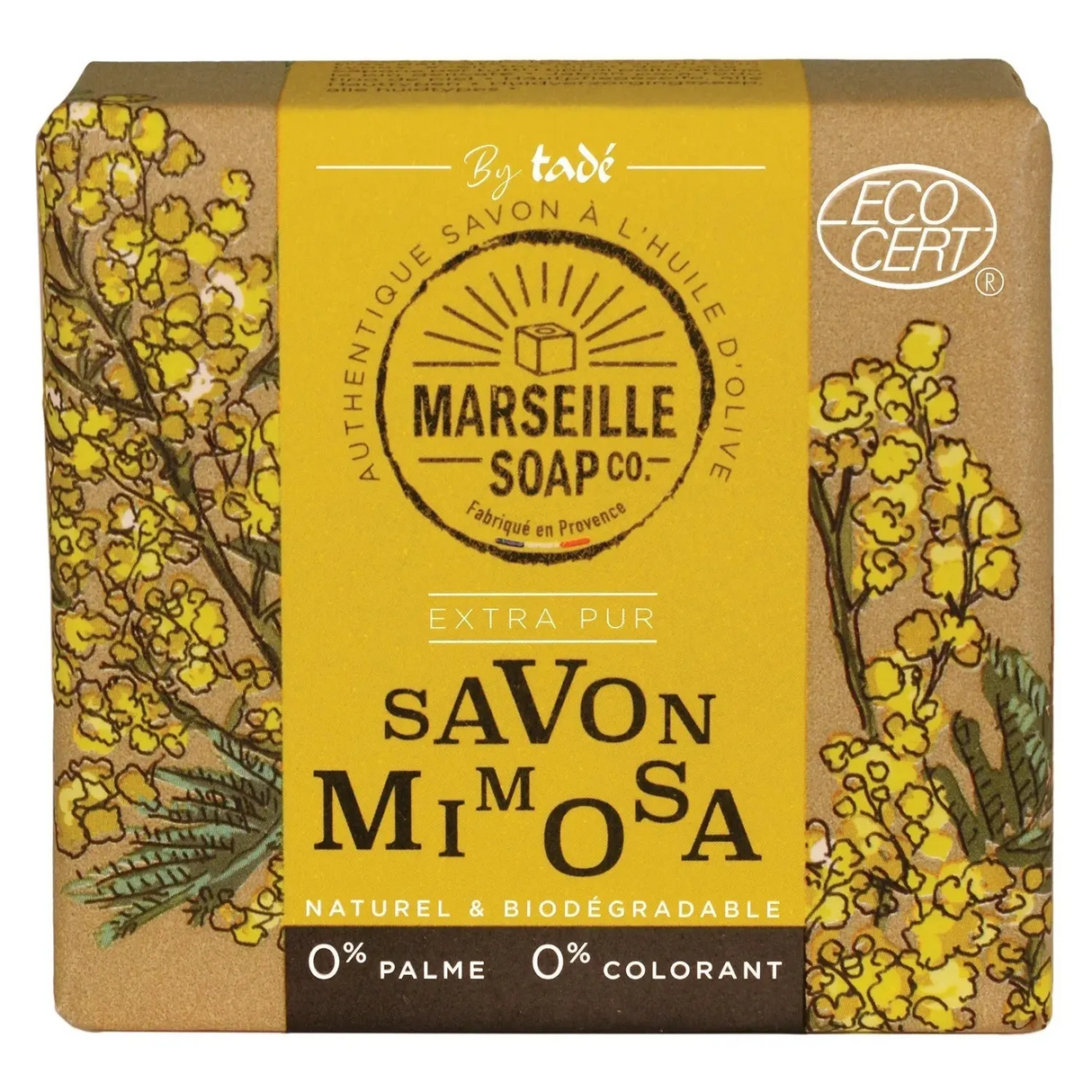 TADÉ PAYS DU LEVANT Mimosa Marseille Soap with Olive Oil | 100g French Soaps UK