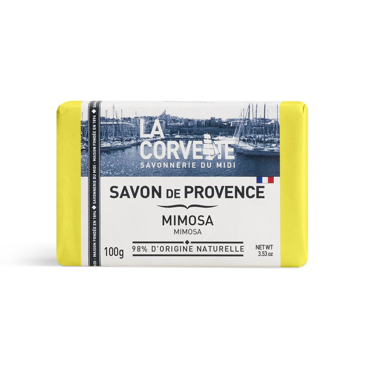 LA CORVETTE Mimosa, Savon de Provence, 100g French Soaps UK