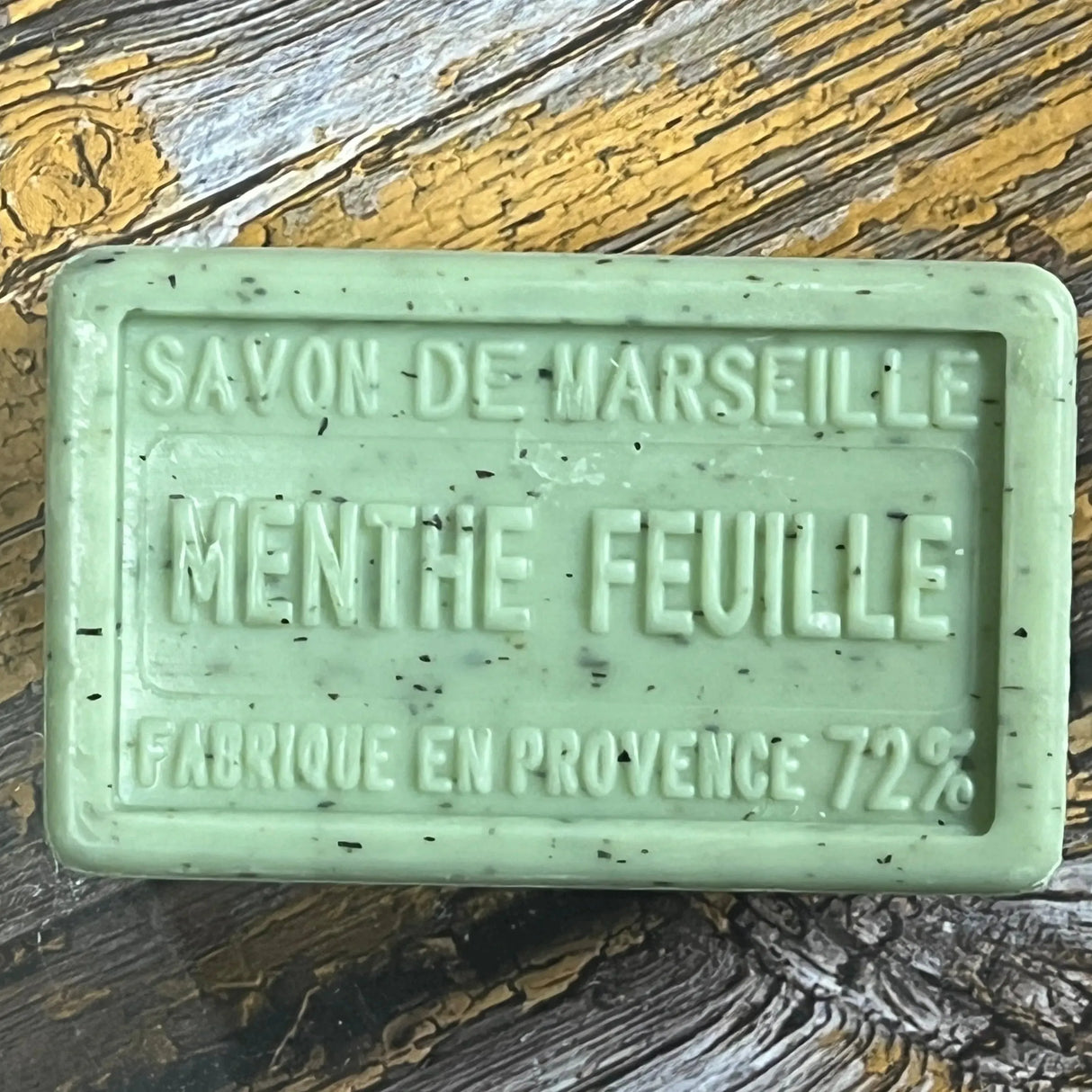 BLEU JAUNE Mint Leaf, Exfoliating Marseille Bath & Shower Bar | 250g French Soaps UK