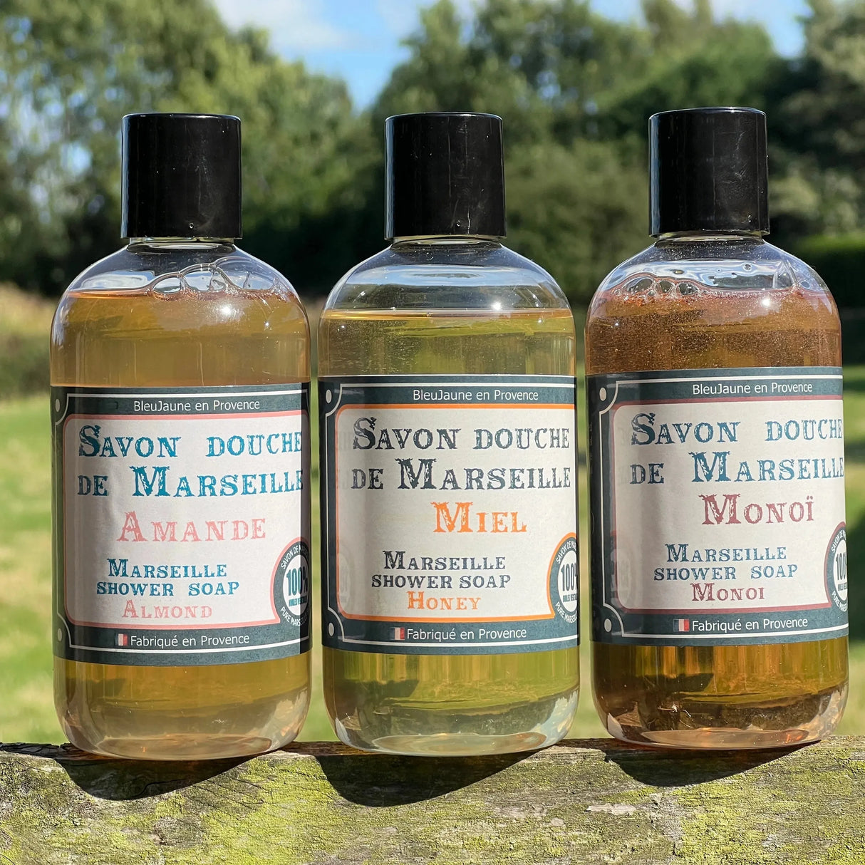 BLEU JAUNE Monoi, ( Gardenia) Marseille Liquid Soap | 250ml French Soaps UK